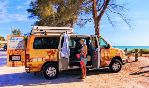 Bradenton Beach Manatee County Florida campervan trip