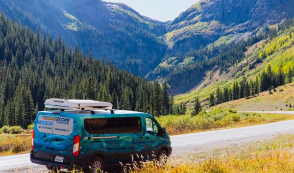 campervan traveling through Colorado