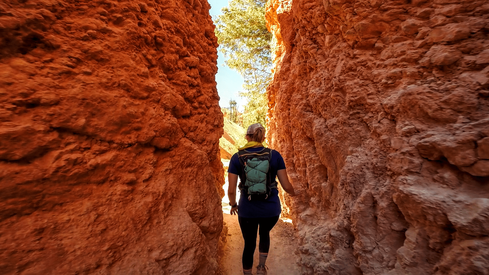 Woman hiking in Bryce Canyon National Park