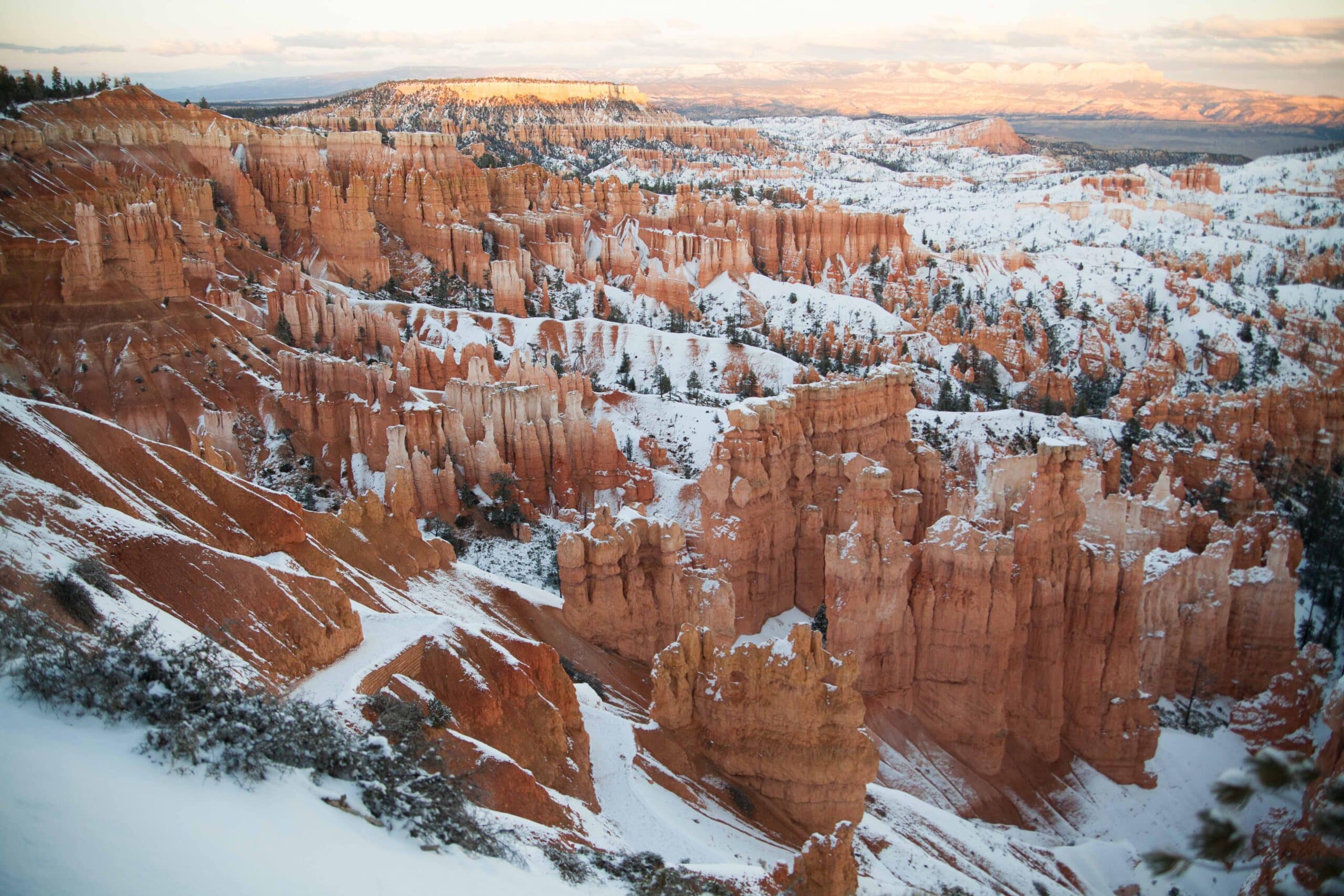 Bryce canyon in the winter