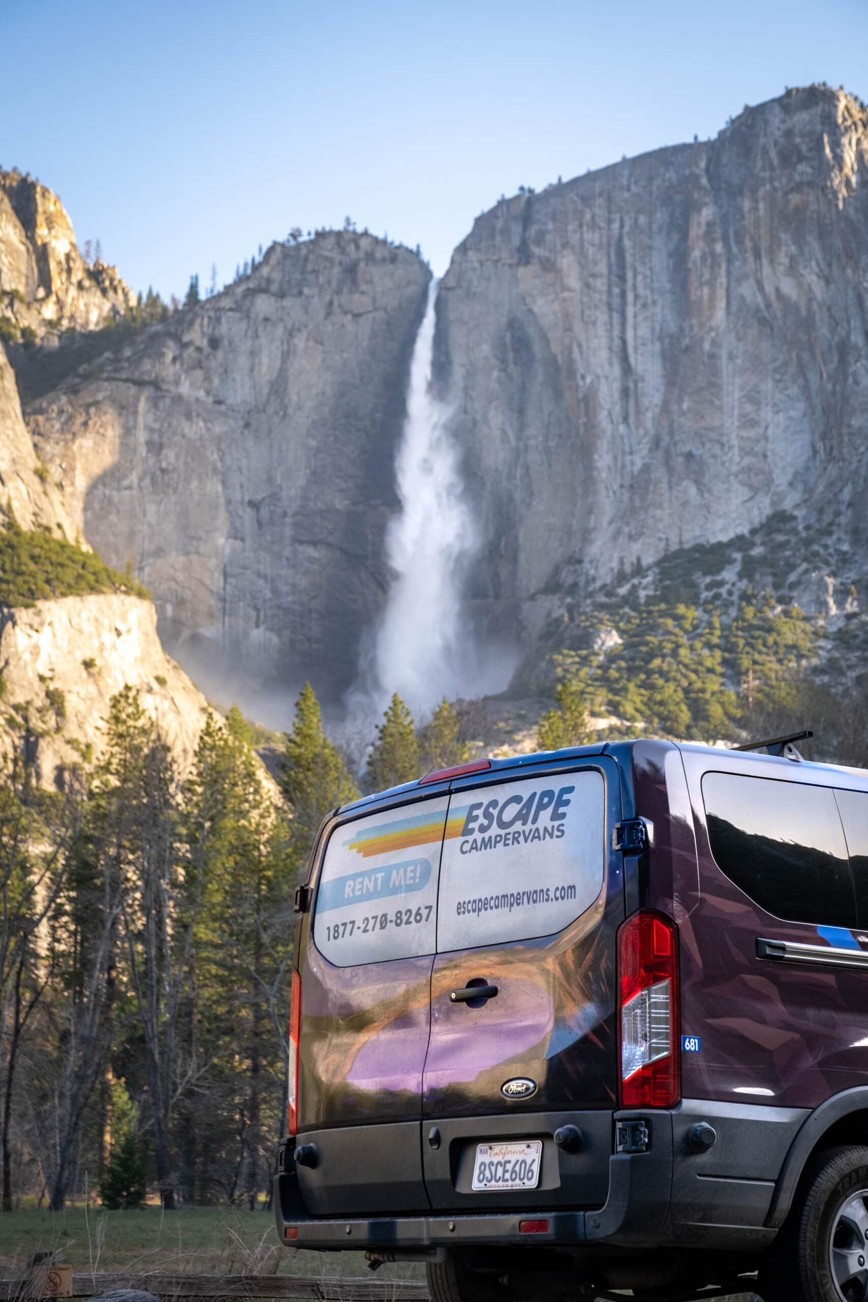 An Escape Camper Van on a California road trip in Yosemite National Park