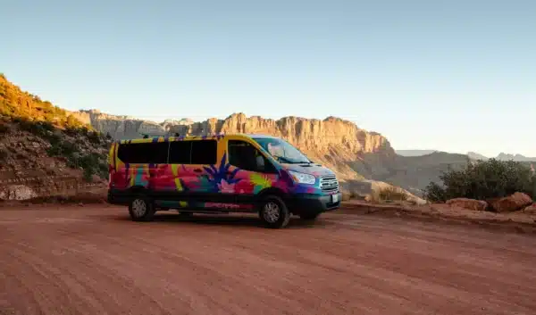 An Escape Camper Van on a Southwest National Park road Trip