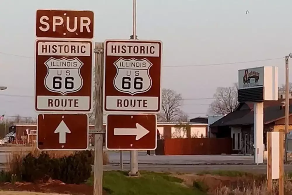 Road signs for Route 66